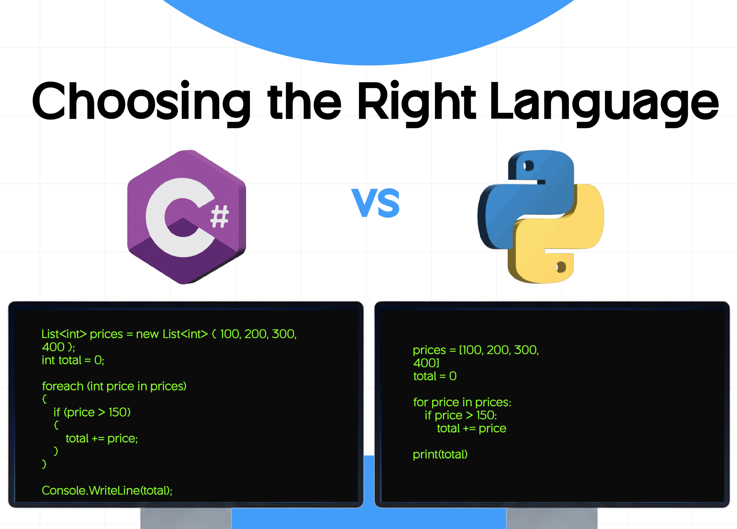 Deciding Between C# and Python: Selecting the Ideal Language for Your Project